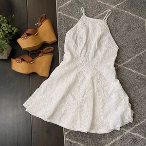 Papaya halter strap lace dress